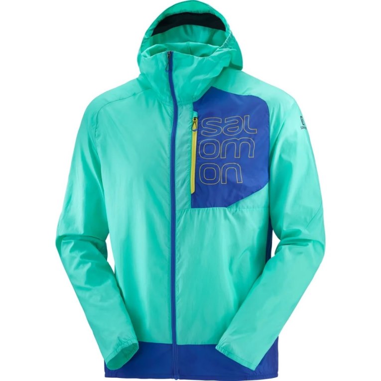 Salomon Bonatti Cross Men's Windbreaker Turquoise / Blue | CA 18O97